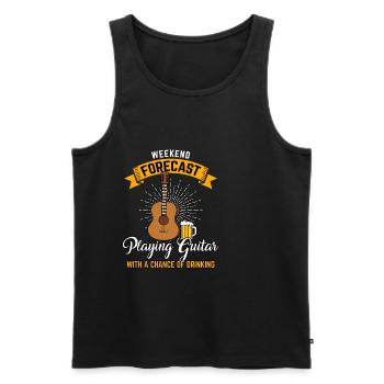 Gitarrist - Männer Premium Bio Tank Top - Schwarz - Vorne - Michal (187cm)