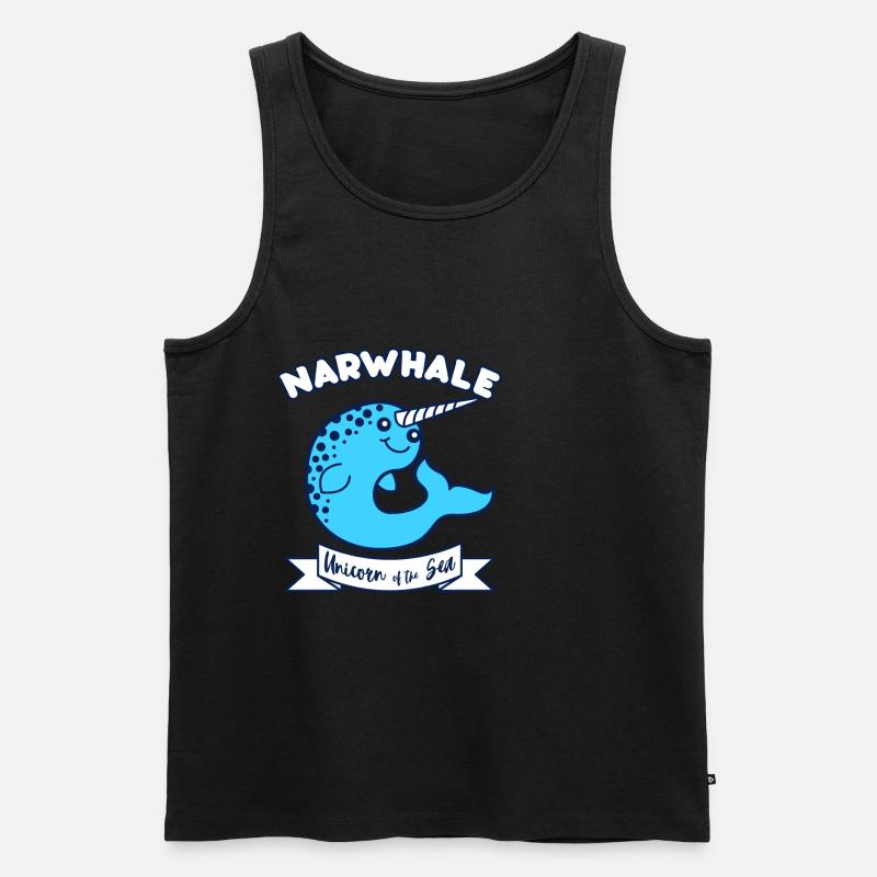 Narwal - Männer Premium Bio Tank Top - Schwarz