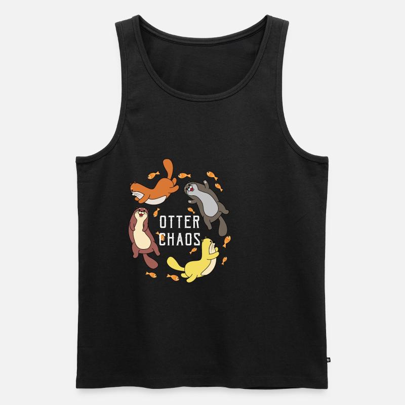 Otter - Männer Premium Bio Tank Top - Schwarz