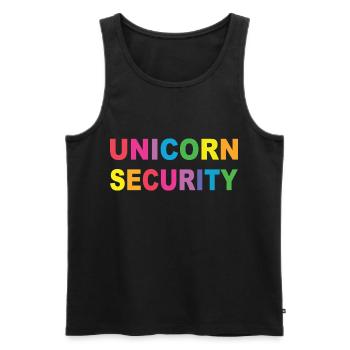 unicorn funny design women - Männer Premium Bio Tank Top - Schwarz - Vorne - Michal (187cm)