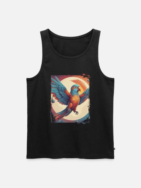 Parrot - Men's Premium Organic Tank Top - black