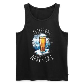 Long live the hut fun - après ski - Men's Premium Organic Tank Top - black - Front - Michal (187cm)