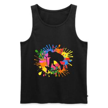 Scooter - Männer Premium Bio Tank Top - Schwarz - Vorne - AI Model Male 178 light (178cm)