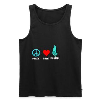 Windsurfing Windsurfing Windsurfers Water sports - Men's Premium Organic Tank Top - black - Front - Michal (187cm)