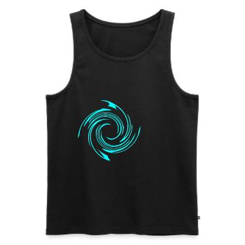 Wirbel Spirale Kringel Muster Shirt Geschenk Idee - Männer Premium Bio Tank Top - Schwarz - Vorne - AI Model Male 178 light (178cm)
