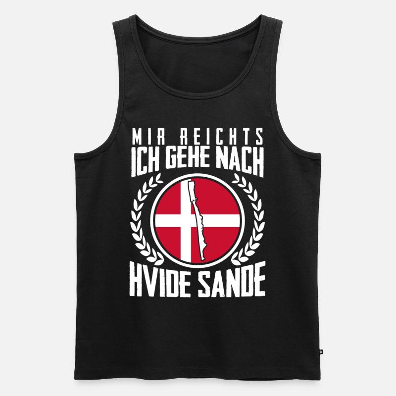 Hvide Sande - Männer Premium Bio Tank Top - Schwarz