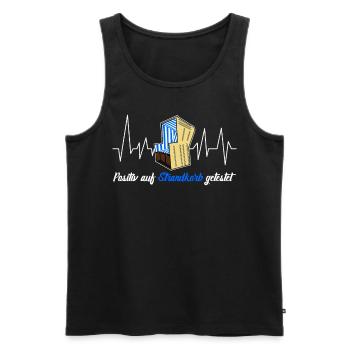 Strandkorb Ostsee Nordsee Urlaub - Männer Premium Bio Tank Top - Schwarz - Vorne - Michal (187cm)