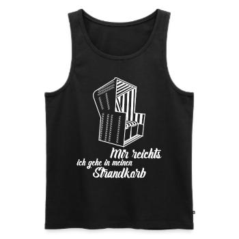 Strandkorb für den Garten Strandkörbe - Männer Premium Bio Tank Top - Schwarz - Vorne - Michal (187cm)