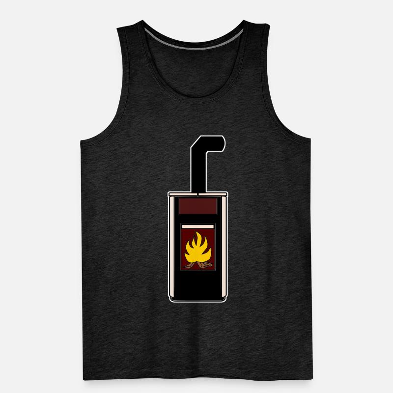 Cheminée Cheminée Poêle à feu Débardeur bio Premium Homme