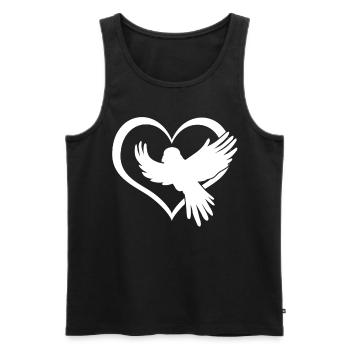 Budgerigar Coeur Budgie Budgerigar - Débardeur bio Premium Homme - noir - Devant - Michal (187cm)