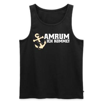 Amrum ich komme - Männer Premium Bio Tank Top - Schwarz - Vorne - Michal (187cm)
