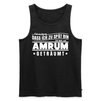 Amrum Nordsee Insel - Männer Premium Bio Tank Top - Schwarz - Vorne - Michal (187cm)