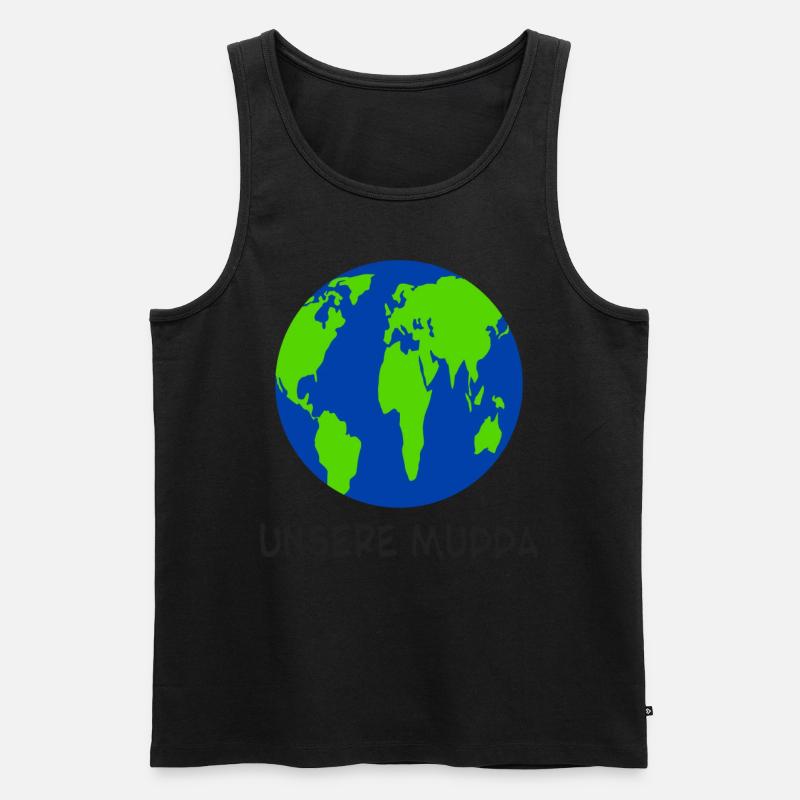 Klimaschutz Unsere Mudda Klimawandel - Männer Premium Bio Tank Top - Schwarz