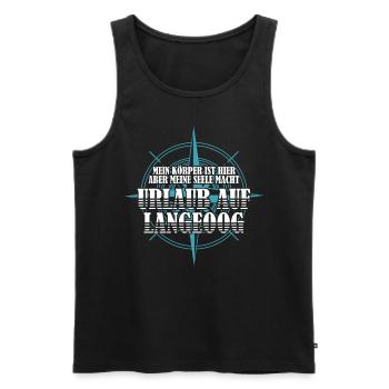 Langeoog Insel - Männer Premium Bio Tank Top - Schwarz - Vorne - Michal (187cm)