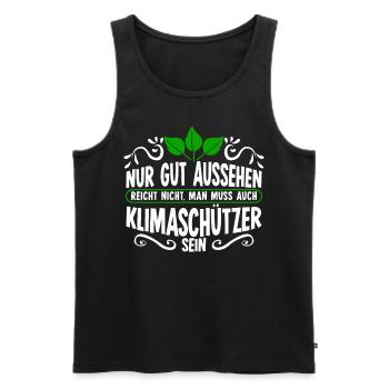 Klimaschutz Klimaschützer Klimawandel - Männer Premium Bio Tank Top - Schwarz - Vorne - Michal (187cm)