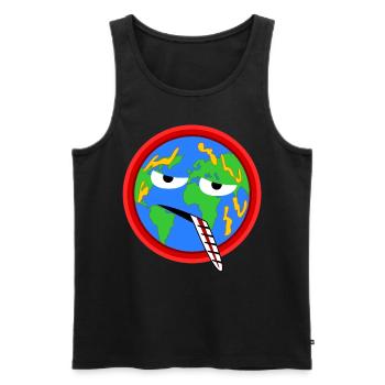 Climate Change Earth Climate Protection Nature Conservation - Men's Premium Organic Tank Top - black - Front - Michal (187cm)