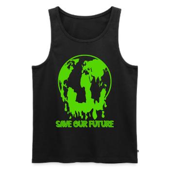 Climate change Climate Earth Climate protection - Men's Premium Organic Tank Top - black - Front - AI Model Male 178 light (178cm)