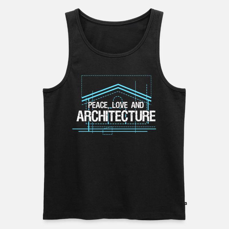 Architekt Architecure - Männer Premium Bio Tank Top - Schwarz