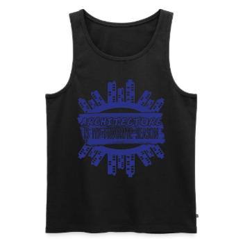 Architect Skyscraper Architecure - Men's Premium Organic Tank Top - black - Front - AI Model Male 178 light (178cm)