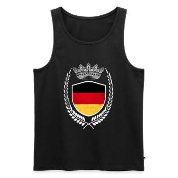 Germany Flag Germany German Flag - Men's Premium Organic Tank Top - black - Front - AI Model Male 178 light (178cm)