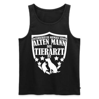Tierarzt Tierärztin Tierarztpraxis - Männer Premium Bio Tank Top - Schwarz - Vorne - AI Model Male 178 light (178cm)