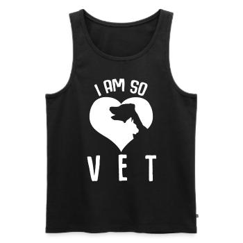 Veterinarian Veterinary Heart Veterinary Practice - Men's Premium Organic Tank Top - black - Front - AI Model Male 178 light (178cm)