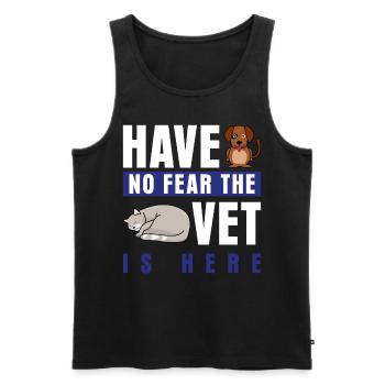 Veterinarian Veterinary Veterinary Practice - Men's Premium Organic Tank Top - black - Front - AI Model Male 178 light (178cm)