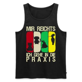 Tierarzt Tierärztin Retro Tierarztpraxis - Männer Premium Bio Tank Top - Schwarz - Vorne - AI Model Male 178 light (178cm)