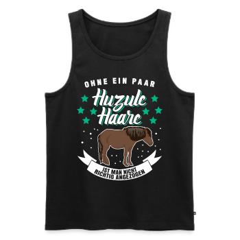 Huzule Reiter Pferd - Männer Premium Bio Tank Top - Schwarz - Vorne - Michal (187cm)