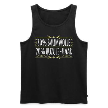 Huzule Haare Reiter Pferd - Männer Premium Bio Tank Top - Schwarz - Vorne - Michal (187cm)