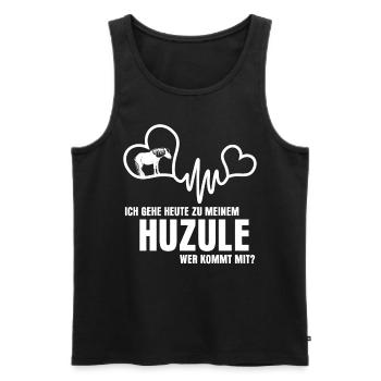 Huzule Reiter Pferd - Männer Premium Bio Tank Top - Schwarz - Vorne - Michal (187cm)