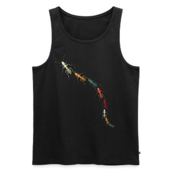 Ants Ant Farm Retro Ant - Men's Premium Organic Tank Top - black - Front - AI Model Male 178 light (178cm)