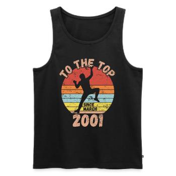 Geburtstag Klettern Bouldern seit März 2001 - Männer Premium Bio Tank Top - Schwarz - Vorne - Michal (187cm)