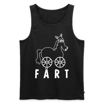 Pferd mit Rädern Färt Reiter Reitsport - Männer Premium Bio Tank Top - Schwarz - Vorne - AI Model Male 178 light (178cm)