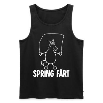 Pferd Färt Reiten Springpferd Reitsport - Männer Premium Bio Tank Top - Schwarz - Vorne - AI Model Male 178 light (178cm)