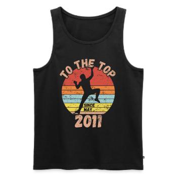 Geburtstag Klettern Bouldern seit Mai 2011 - Männer Premium Bio Tank Top - Schwarz - Vorne - Michal (187cm)