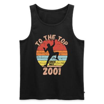 Geburtstag Klettern Bouldern seit Mai 2001 - Männer Premium Bio Tank Top - Schwarz - Vorne - Michal (187cm)