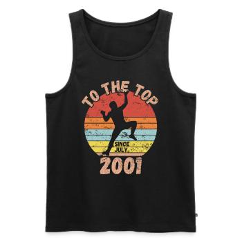 Geburtstag Klettern Bouldern seit Juli 2001 - Männer Premium Bio Tank Top - Schwarz - Vorne - Michal (187cm)