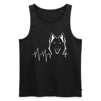Shepherd Dogs White ECG Shepherd Dog - Men's Premium Organic Tank Top - black - Front - AI Model Male 178 light (178cm)