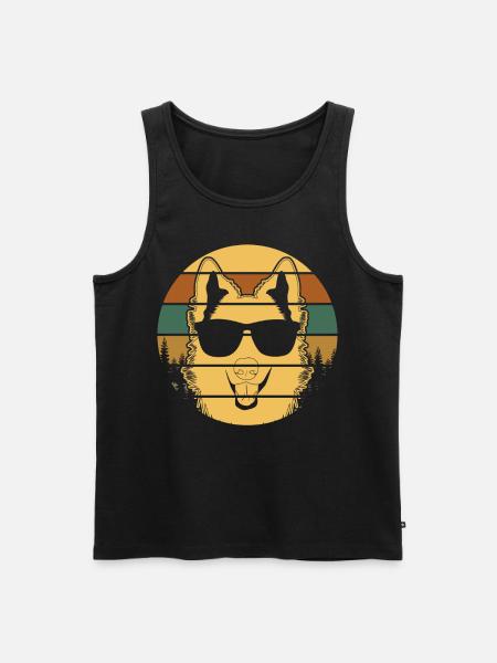 White Shepherd Sunglasses - Men's Premium Organic Tank Top - black