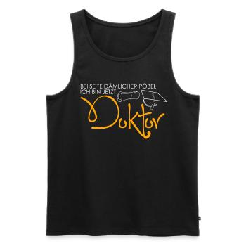 Doktortitel Doktorprüfung Doktorarbeit - Männer Premium Bio Tank Top - Schwarz - Vorne - Michal (187cm)