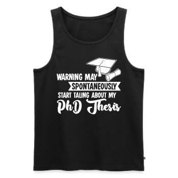 Doktortitel PhD Doktor Doktorarbeit - Männer Premium Bio Tank Top - Schwarz - Vorne - Michal (187cm)