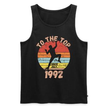 Geburtstag Klettern Bouldern seit Juli 1992 - Männer Premium Bio Tank Top - Schwarz - Vorne - Michal (187cm)