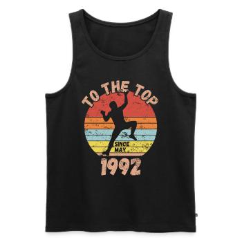 Geburtstag Klettern Bouldern seit Mai 1992 - Männer Premium Bio Tank Top - Schwarz - Vorne - Michal (187cm)