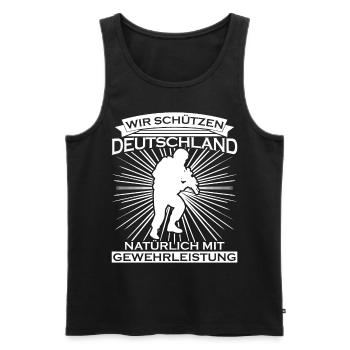 Panzergrenadier Feldjäger Soldat - Männer Premium Bio Tank Top - Schwarz - Vorne - Michal (187cm)