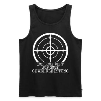 Panzergrenadier Fallschirmjäger Soldat - Männer Premium Bio Tank Top - Schwarz - Vorne - Michal (187cm)