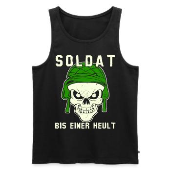 Feldjäger Soldat Panzergrenadier - Männer Premium Bio Tank Top - Schwarz - Vorne - Michal (187cm)