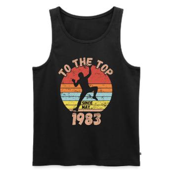 Geburtstag Klettern Bouldern seit Mai 1983 - Männer Premium Bio Tank Top - Schwarz - Vorne - AI Model Male 178 light (178cm)