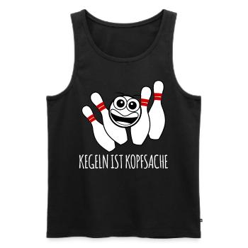 Kegeln Kegelverein Kegelbahn Kegelverein - Männer Premium Bio Tank Top - Schwarz - Vorne - Michal (187cm)