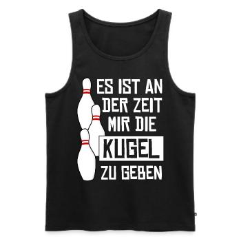 Kegeln Kugel Kegelbahn Kegelverein - Männer Premium Bio Tank Top - Schwarz - Vorne - Michal (187cm)